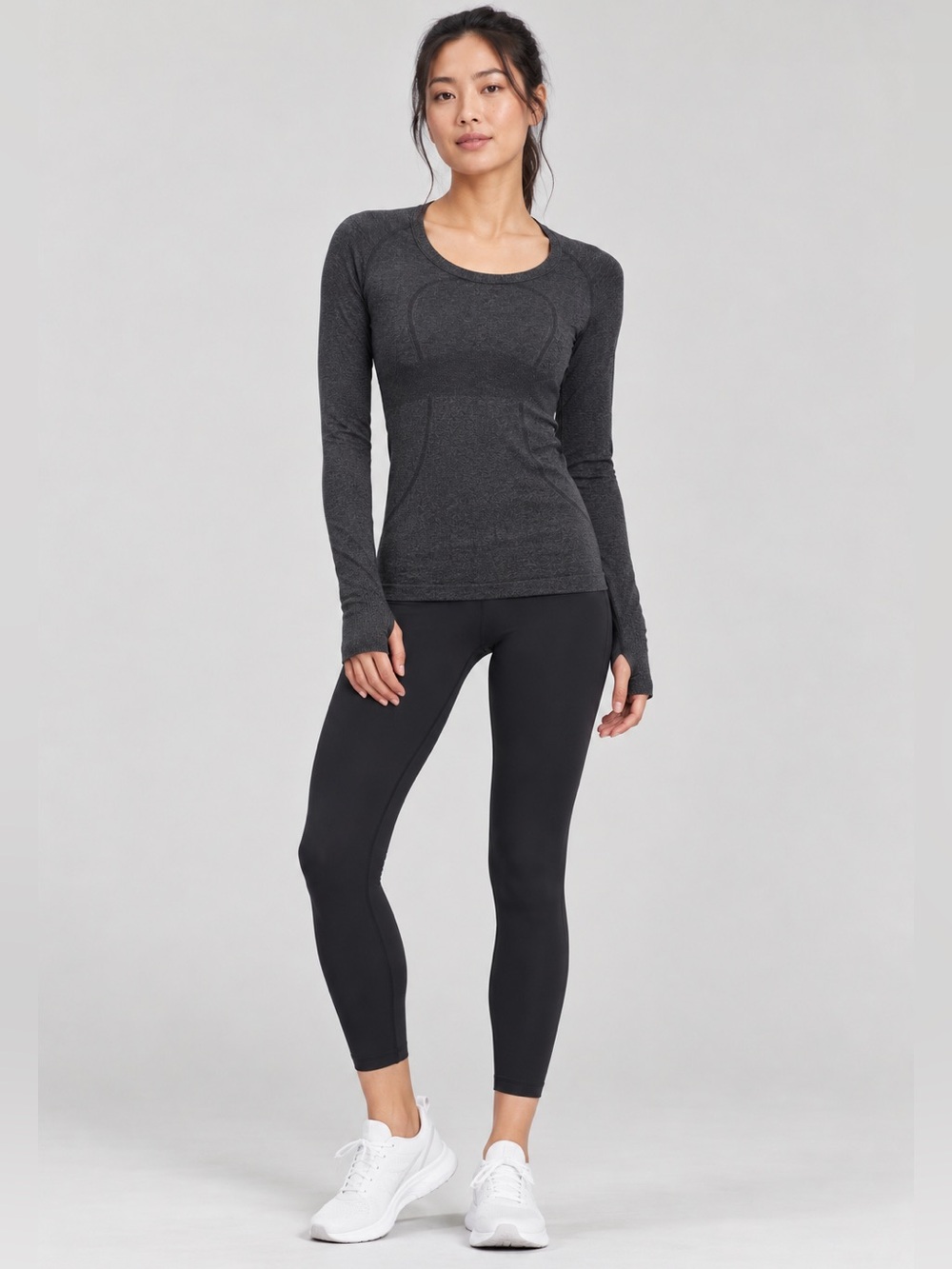 lululemon Run: Swiftly Long Sleeve Top – Size 4 – Charcoal Grey
